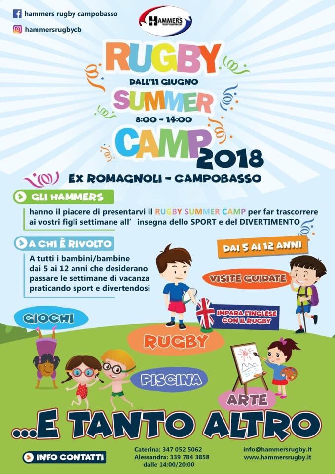 Non solo rugby nel calendario delle attività del Summer Camp firmato&nbsp;Hammers