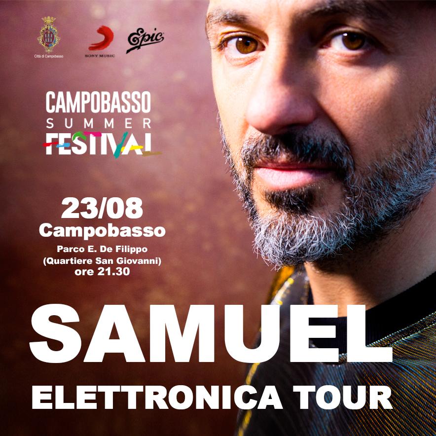 Samuel e il suo Elettronica Tour il 23 agosto sul palco del Campobasso Summer&nbsp;Festival