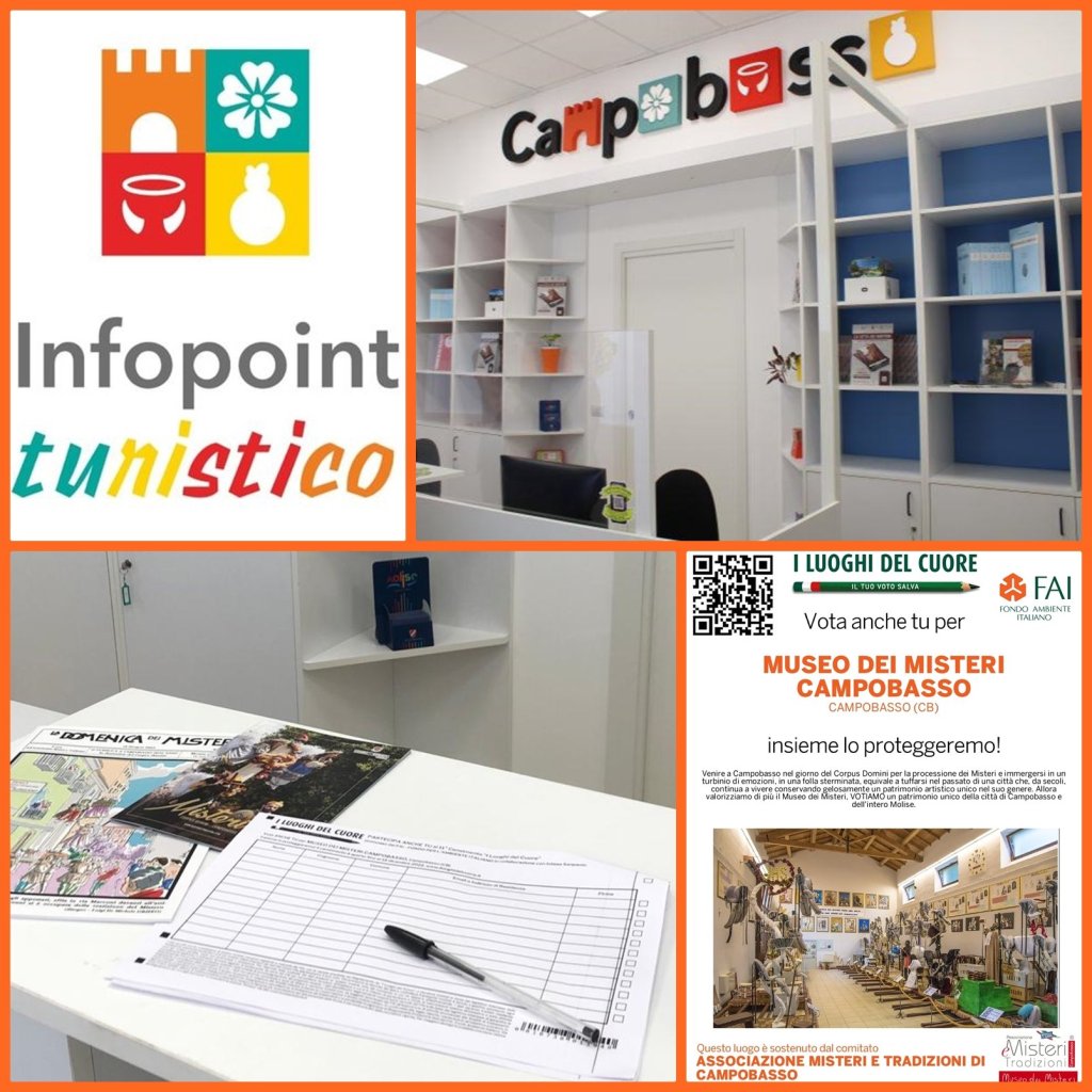 Presso l’Infopoint turistico del Comune di Campobasso è possibile firmare per sostenere la candidatura del Museo dei Misteri nel concorso “I Luoghi del Cuore”