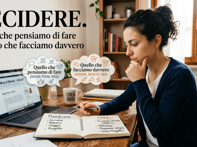 Decidere. Quello che pensiamo di fare e quello che facciamo&nbsp;davvero